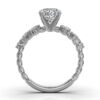 925 sterling silver ring with six baguette-shaped side stones