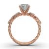 Solitaire engagement ring with a comfort fit band