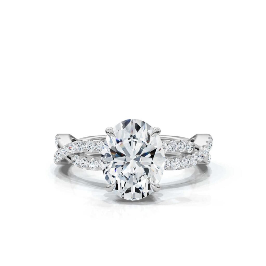 925 Sterling Silver 2.5ct Solitaire Diamond Ring