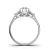 Gold plated sterling silver ring with classic three stone design
