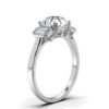 925 sterling silver ring with 2.5 carat total stone weight