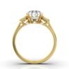 Classic three stone ring in 925 sterling silver