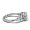 Engagement ring with marquise accents and refined band profile