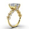 925 Sterling Silver 2.6ct Emerald Cut Diamond Engagement Ring - Image 4