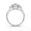 925 Sterling Silver 2.6ct Oval Shape Diamond Engagement Ring - Image 7