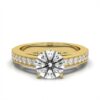 925 Sterling Silver ring with round centre stone and prong setting