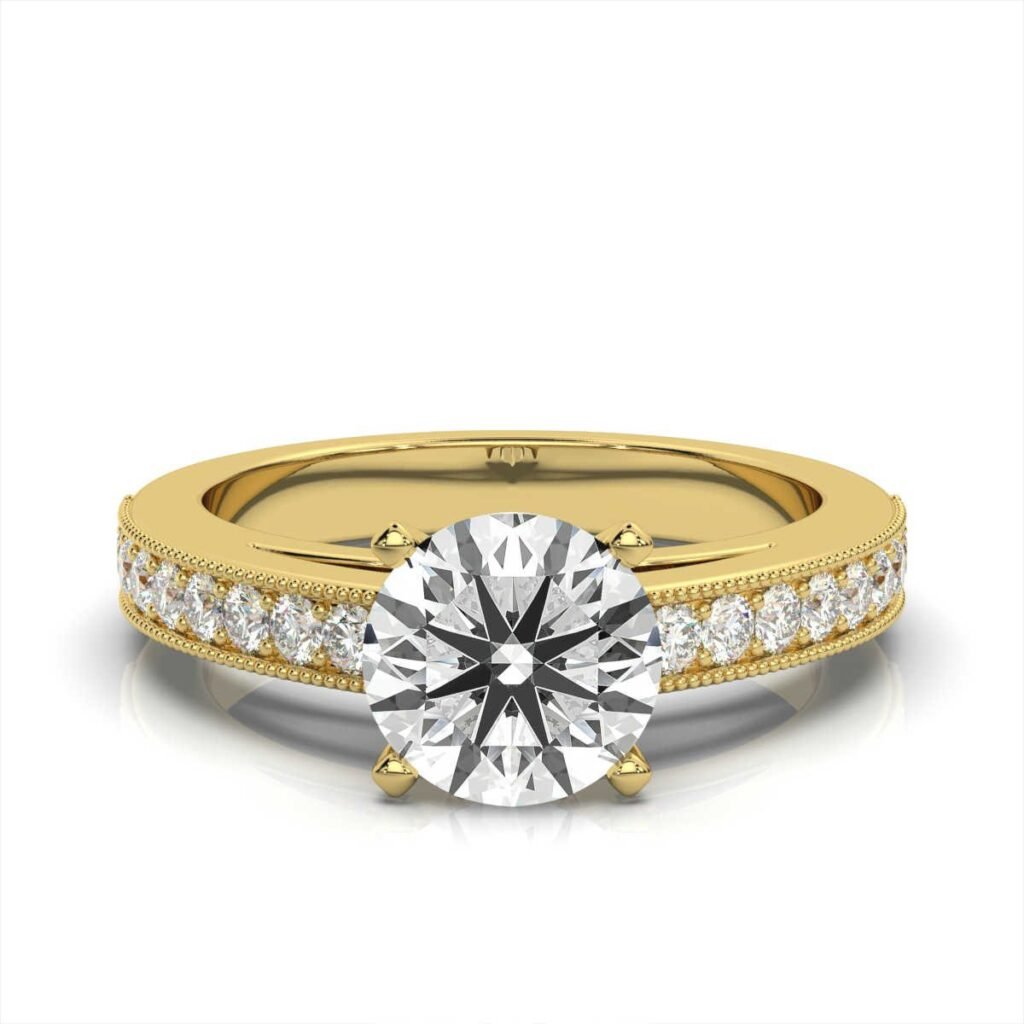 925 Sterling Silver 2.6ct Round Shape Diamond Ring