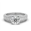 Diamond ring with prong-set stones for added sparkle