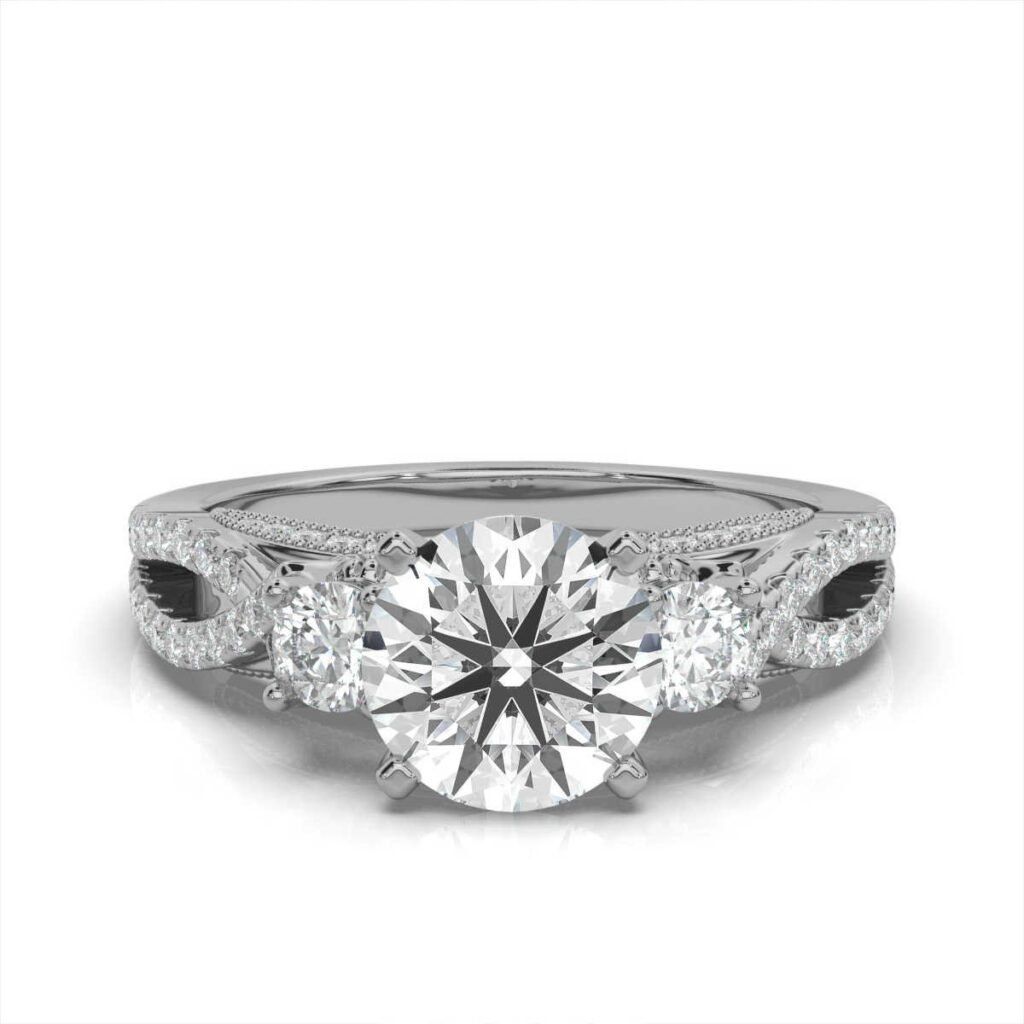 925 Sterling Silver 2.6ct Solitaire Diamond Ring