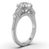 925 Sterling Silver 2.6ct Three Stone Diamond Ring - Image 3