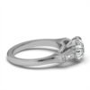 925 Sterling Silver 2.6ct Three Stone Diamond Ring - Image 4