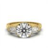 925 Sterling Silver 2.6ct Three Stone Diamond Ring - Image 6