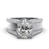 Gold-plated engagement ring showcasing a refined oval centre stone