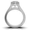 Sparkling pavé engagement ring with a 1.8mm band height