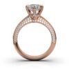 Gold-plated sterling silver ring with round stones along the band