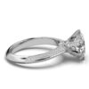 Oval Premium CZ diamond ring with 0.67ct side stones