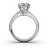 Elegant solitaire engagement ring finished in thick gold plating