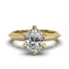 Timeless ring design with an oval stone and balanced sparkle