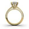 Sterling silver engagement ring with a smooth comfort fit band