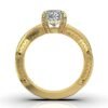 Gold-plated engagement ring with 2.7mm band width