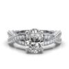 Elegant solitaire ring with 2ct oval centre stone