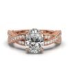 Clean engagement ring design in 925 sterling silver