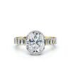 925 Sterling Silver 2.8ct Oval Shape Diamond Engagement Ring