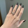 Gold-plated ring featuring a 7mm by 7mm stone