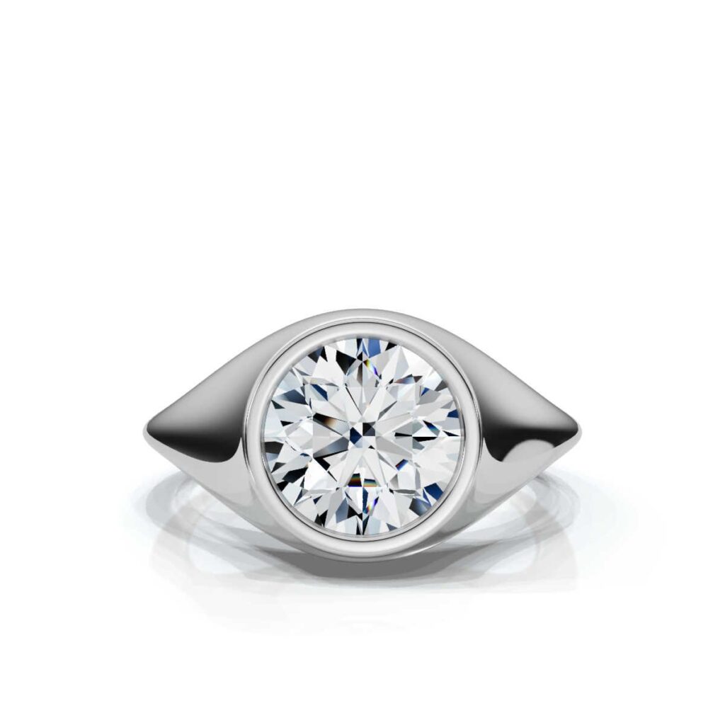 925 Sterling Silver 2ct Diamond Engagement Ring