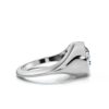 Engagement ring in gold-plated sterling silver with round stones
