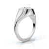 Sterling silver ring with 89 round side stones and pavé setting