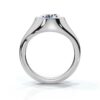 Engagement ring with 2.6 mm band width and 1.5 mm height