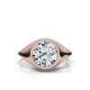 Round 2ct CZ diamond engagement ring in sterling silver