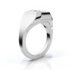 Minimalist engagement ring with an elegant emerald cut stone