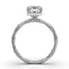 925 Sterling Silver 2ct Emerald Cut Dimaond Engagement Ring - Image 3