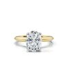 Oval-cut 925 sterling silver engagement ring with diamond-like sparkle