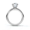 Rhodium-plated sterling silver ring with clean, timeless styling