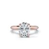 2 ct oval engagement ring with subtle pave accents