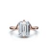 Solitaire engagement ring with a clean, classic design