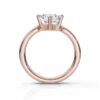 925 Sterling Silver engagement ring with thick gold plating