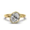 Sterling silver solitaire engagement ring with oval 2ct stone