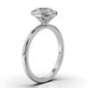 Oval 2ct engagement ring with 1.7mm band width