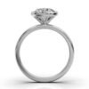 Simple solitaire ring highlighting a premium CZ diamond stone