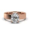Solitaire engagement ring with oval 2ct centre stone