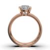 Engagement ring in sterling silver with thick gold plating