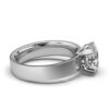 Oval solitaire engagement ring with excellent brilliance