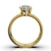 Elegant sterling silver engagement ring with premium CZ diamond