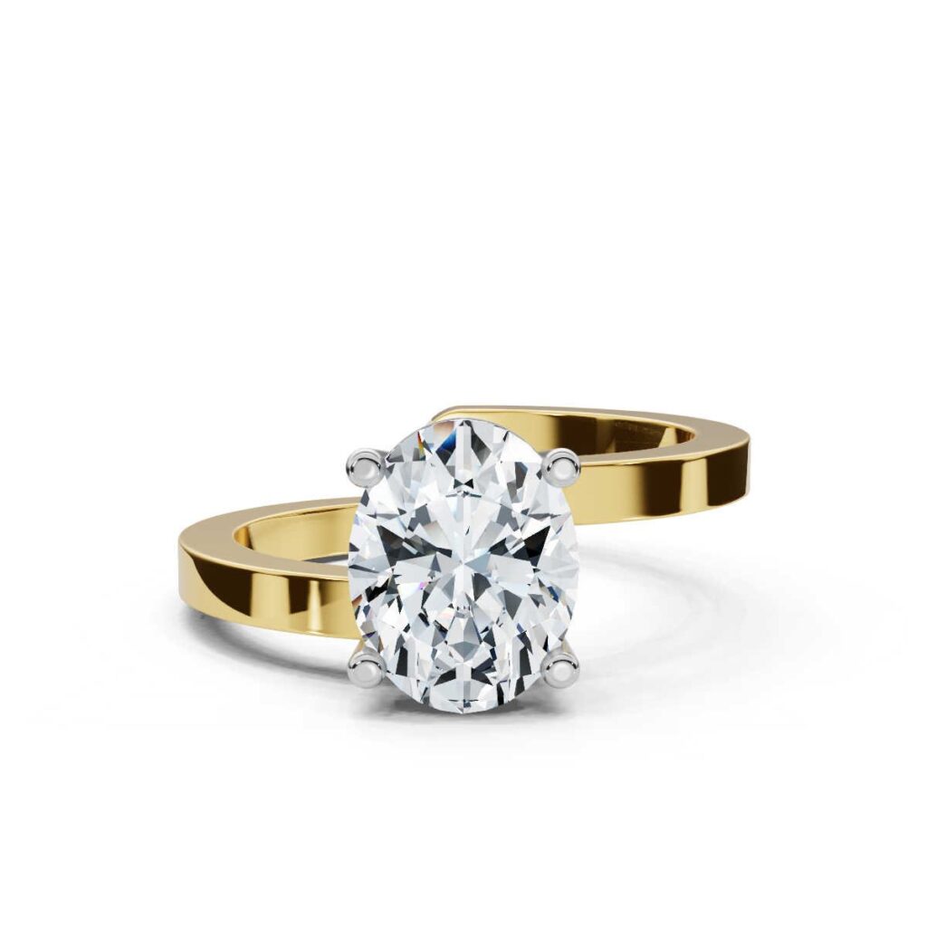 925 Sterling Silver 2ct Solitaire Diamond Engagement Ring