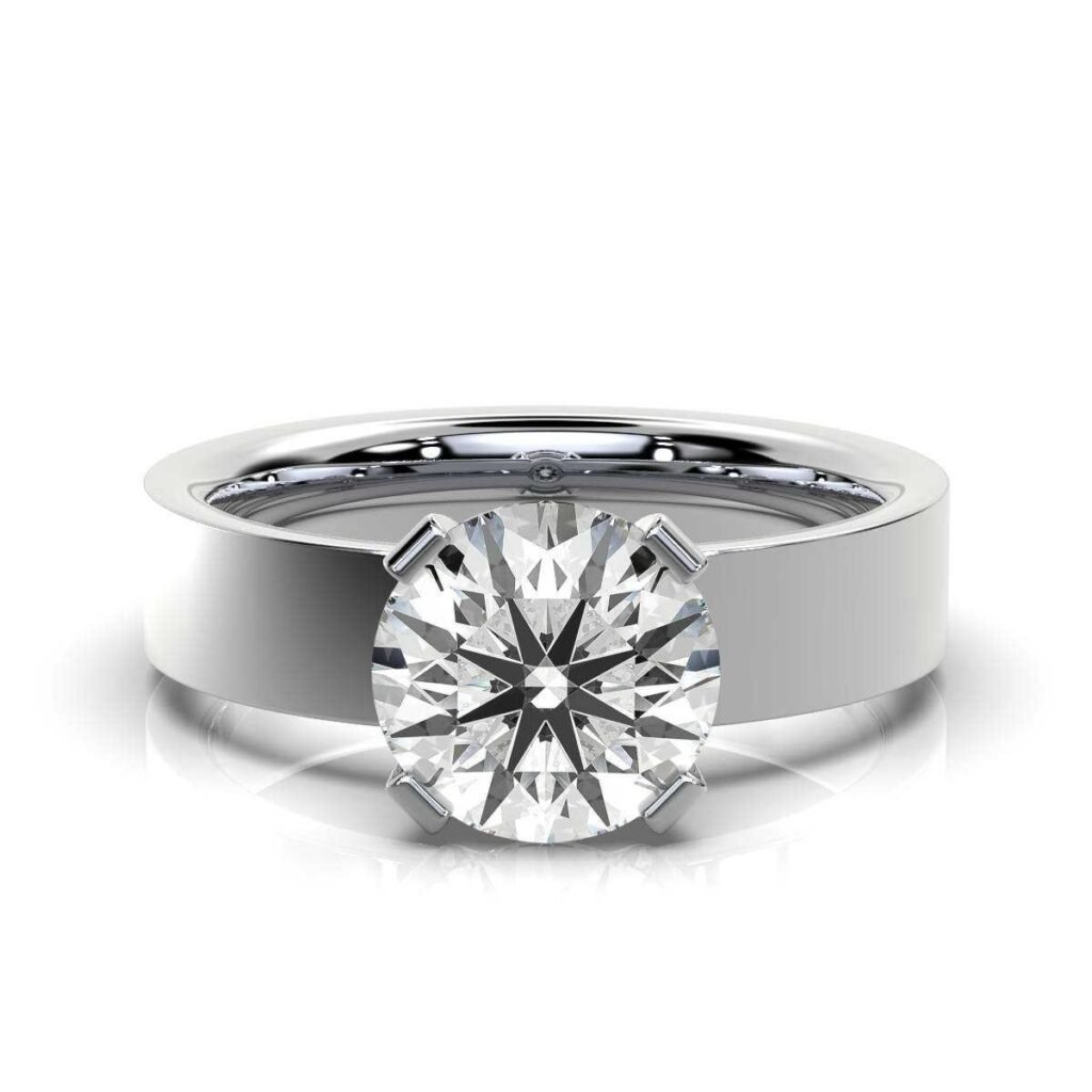 925 Sterling Silver 2ct Solitaire Diamond Engagement Ring