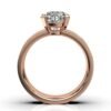 2ct engagement ring with a smooth 1.8 mm band height